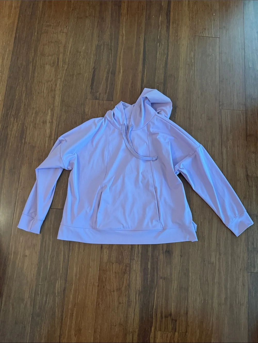 Ideology Lilac Hoodie Long Sleeve Pullover Sweatshirt Active Relaxed Soft Purple - Picture 3 of 7